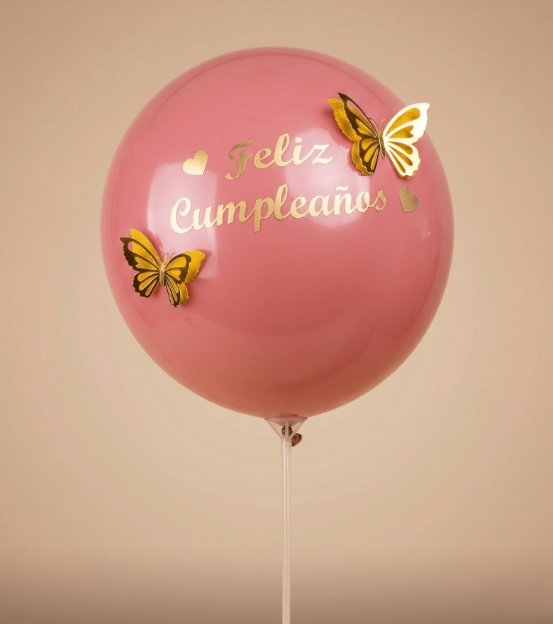 Globo Rosa Mariposas