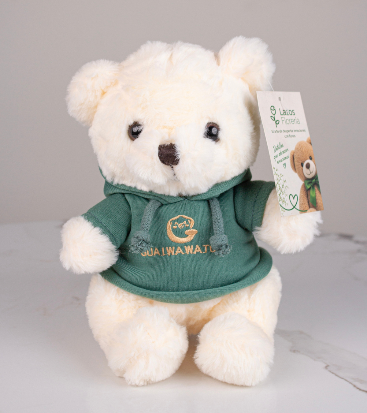 Peluche de Osito con Sudadera Verde