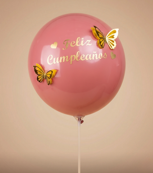 Globo Rosa Mariposas