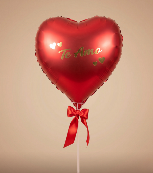 Globo Corazón Rojo "Te Amo"