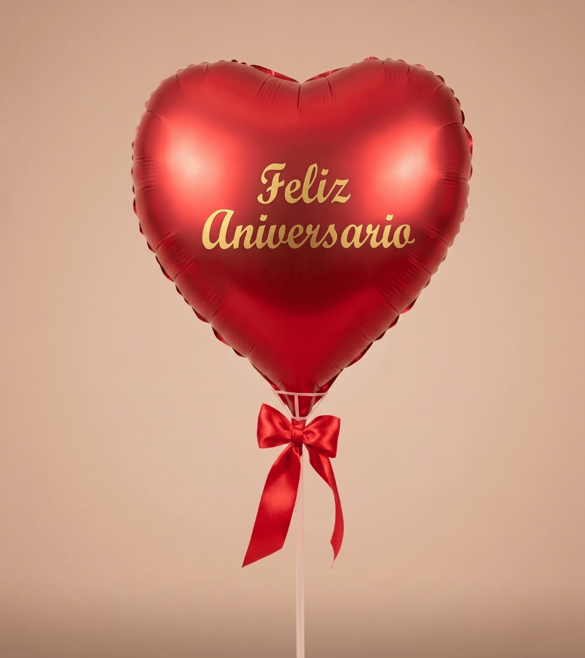 Globo Corazón Rojo "Feliz Aniversario"