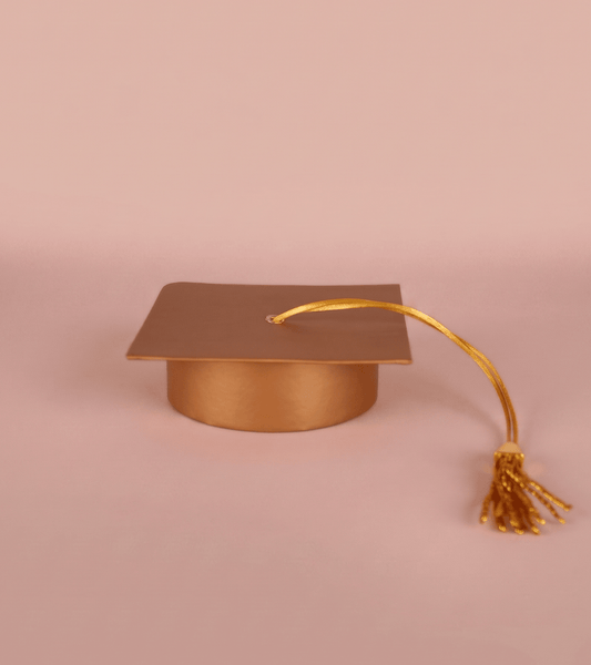 Mini Birrete Dorado de Graduación para Ramos